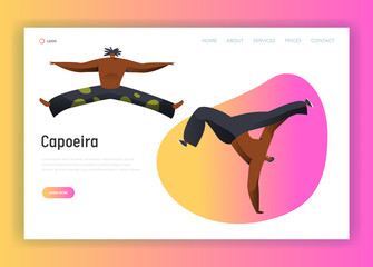 Capoeira Brazil Man Combat Dance Landing Page