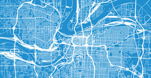 Urban Vector City Map Of Kansas City, Missouri, United States Of America