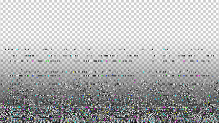 Fototapete - Glitch background. Grunge texture. Unusual glitch. Computer screen error. Digital pixel noise. Abstract design. Television signal fail. Data decay. Monitor technical problem.
