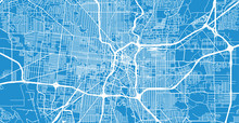 Urban Vector City Map Of San Antonio, Texas, United States Of America