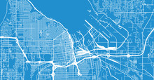 Urban Vector City Map Of Tacoma, Washington, United States Of America