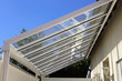 High-quality canopy made of stainless steel and glass