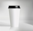 Vector branding illustration coffee cup on grey background