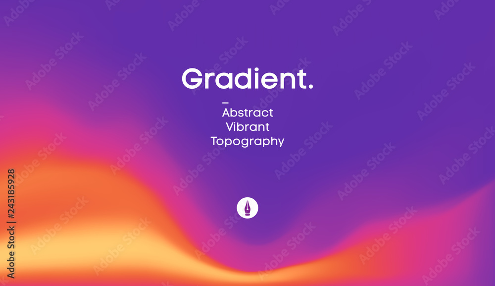 Fluid gradient background design. Futuristic liquid abstract colorful wallpaper. EPS 10 - obrazy, fototapety, plakaty 