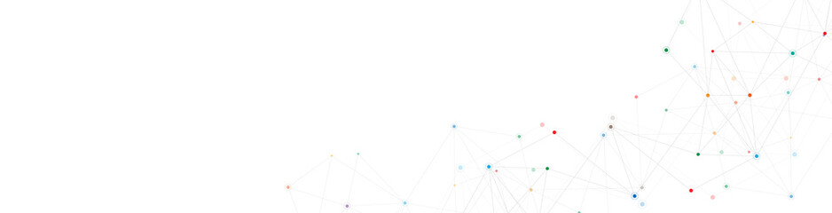 Geometric abstract background with connected dots and lines. Molecular structure and communication. Digital technology background and network connection.