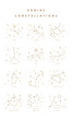 Zodiac Constellations Collection with all twelve elements. 