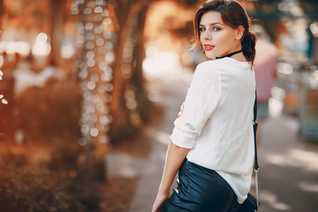 Canvas Print - beautiful girl on the street