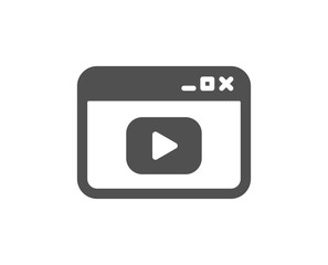 Poster - browser window icon. video content sign. internet page symbol. quality design element. classic style