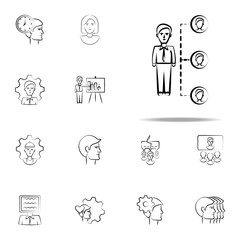 connection, friends hand drawn icon. business icons universal set for web and mobile