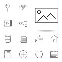 Poster - picture icon. web, minimalistic icons universal set for web and mobile