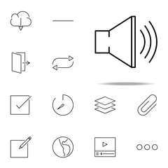 Poster - sound sign icon. web, minimalistic icons universal set for web and mobile