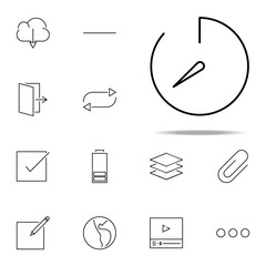 Poster - stopwatch icon. web, minimalistic icons universal set for web and mobile