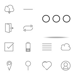 Poster - three dots icon. web, minimalistic icons universal set for web and mobile