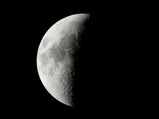 waxing crescent moon as background