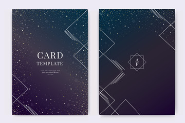 wedding invitation, universe invite thank you, rsvp modern card design in little star light in the s