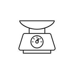 Poster - food scale, kitchen weighing icon. Element of kitchen utensils icon for mobile concept and web apps. Detailed food scale, kitchen weighing icon