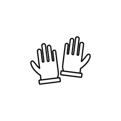 Poster - dishwashing gloves, rubber gloves icon. Element of kitchen utensils icon for mobile concept and web apps. Detailed dishwashing gloves, rubber gloves icon can be used for web