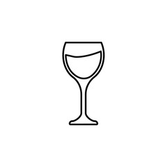 Poster - wine glass, alcohol glass, drink  icon. Element of kitchen utensils icon for mobile concept and web apps. Detailed wine glass, alcohol glass, drink  icon can be used for web