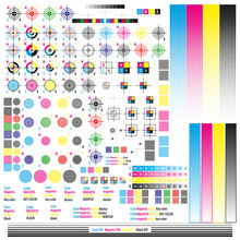 CMYK Color Management Elements. Publishing Graphic Symbol Utilities. Press Mark. Calibration, Cutting Marks. EPS 10