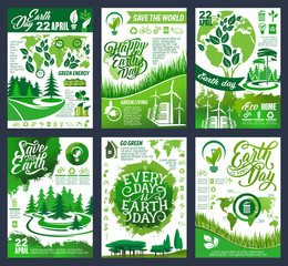 Sticker - Earth Day banner for Save Planet eco concept