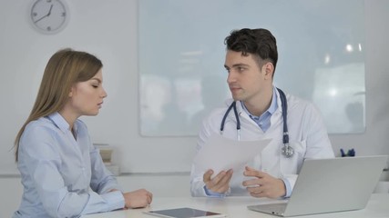 Doctor Giving Prescription to Patient, Medical Documents
