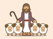 Jesus is my shepherd graphic vector