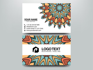 Business Cards. Vintage decorative elements. Ornamental floral business cards, oriental pattern, vector illustration. Islam, Arabic, Indian, turkish, pakistan, chinese, ottoman motifs.