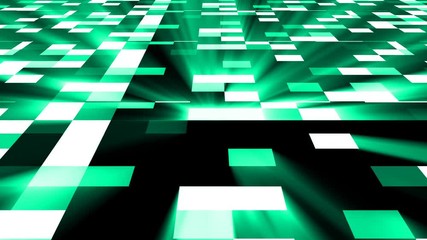 Poster - Abstract square technology background with bright flare, 3d rendering backdrop, computer generated digital art