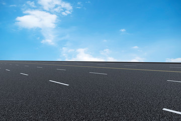 Air highway asphalt road and beautiful sky scenery