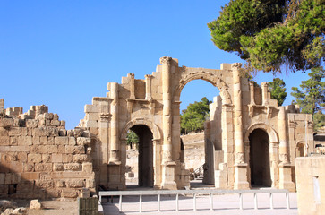 Canvas Print - Triumphal Arch in Jerash, Jordan