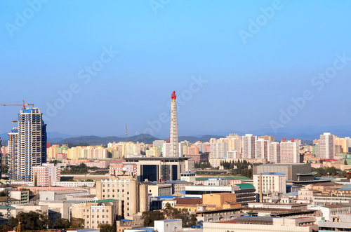 Foto Aerial view of Pyongyang, capital city of the DPRK, North Korea