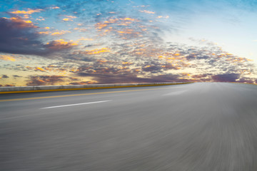 Air highway asphalt road and beautiful sky scenery