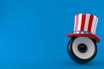 Sticker - Audio speaker with usa hat