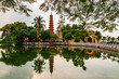 Tran Quoc pagoda in the morning, the oldest temple in Hanoi, Vietnam.