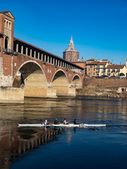 Wall Mural - The famous covered bridge of Pavia