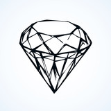 Fototapeta  - Diamond. Vector sketch