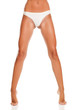 © vladimirfloyd - Beautiful woman legs and white panties on white background