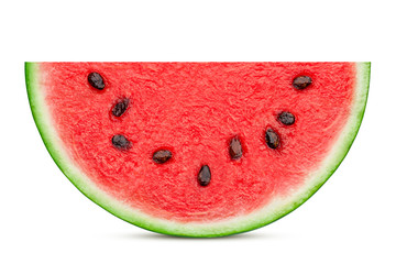 watermelon slice isolated on white background, clipping path, full depth of field