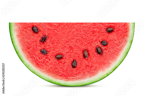 Fotografía watermelon slice isolated on white background, clipping path, full depth of fiel