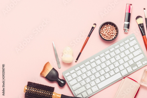 Testing Flat Lay - Ordering Makeup Online Testing Flat Lay - Ordering Makeup Online