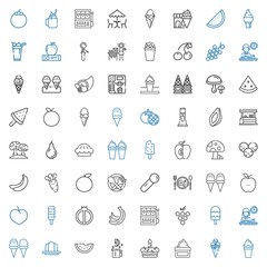 Sticker - fruit icons set