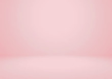 Empty Pink Studio Room Vector Background. Can Be Used For For Display Or Montage Your Products