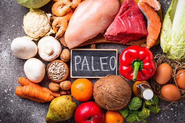 Wall Mural - Healthy products for paleo diet