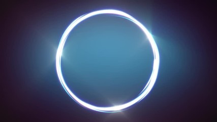 Poster - Abstract Circle Stroke Lines Animation/ Animation of an abstract business hitech background with shining light strokes following circular ring motion path