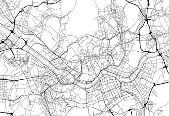 Area map of Seoul, South Korea