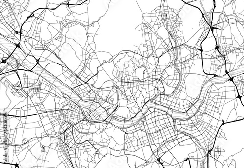 Photo Area map of Seoul, South Korea