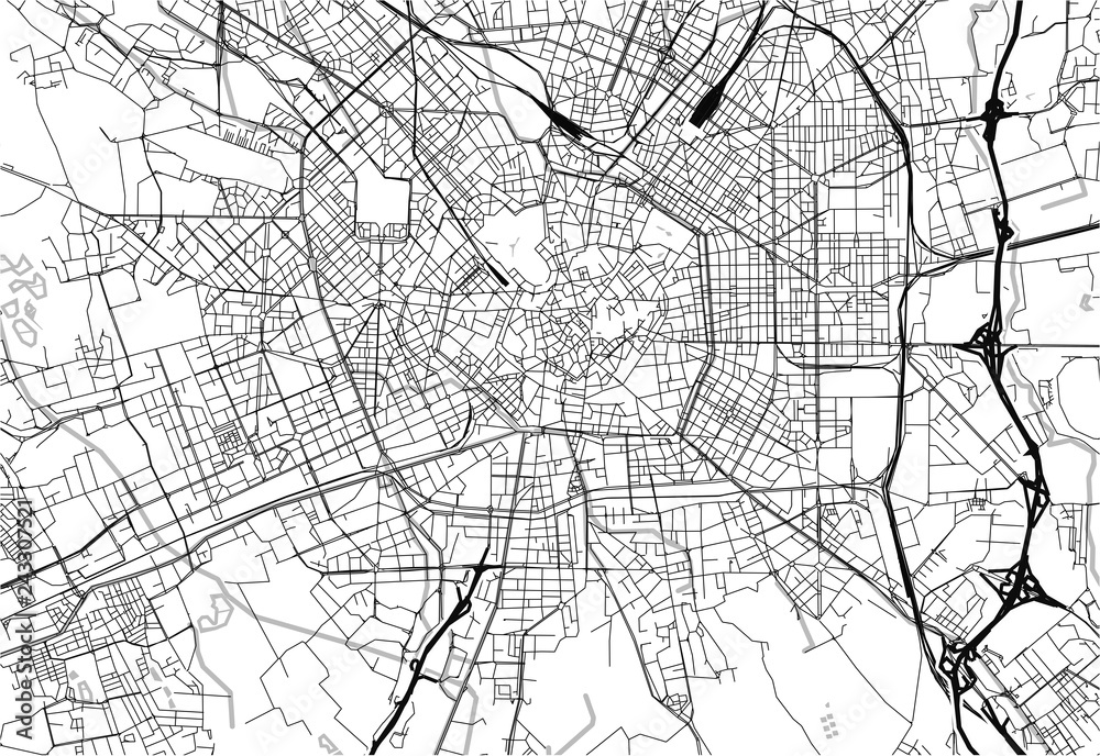 Area map of Milan, Italy - obrazy, fototapety, plakaty 