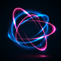 vector light effect. the object s light stroke. circular lens flare. abstract rotational lines. powe