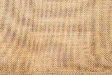 Wall Mural - Closeup hessian fabric texture background, blank brow fiber pattern background, natural color fiber