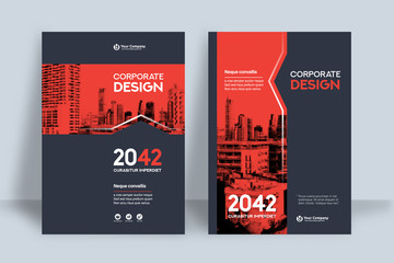city background business book cover design template